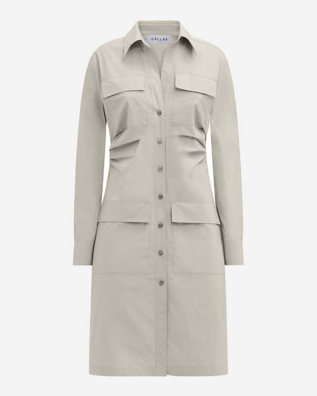 Marrakech Pleated Stretch Cotton Shirtdress